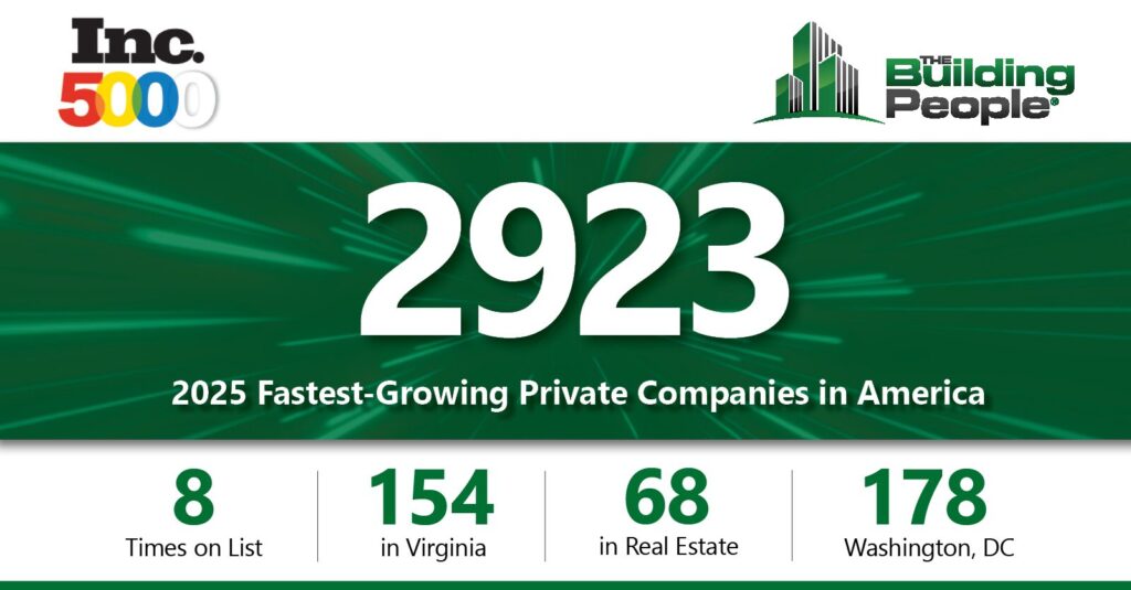 The Building People rank 2923 on Inc 5000 2025 list